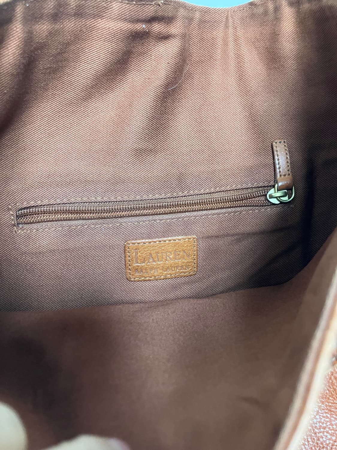 랄프로렌 빈티지 가죽 숄더백 후크 브라운 상품이미지5