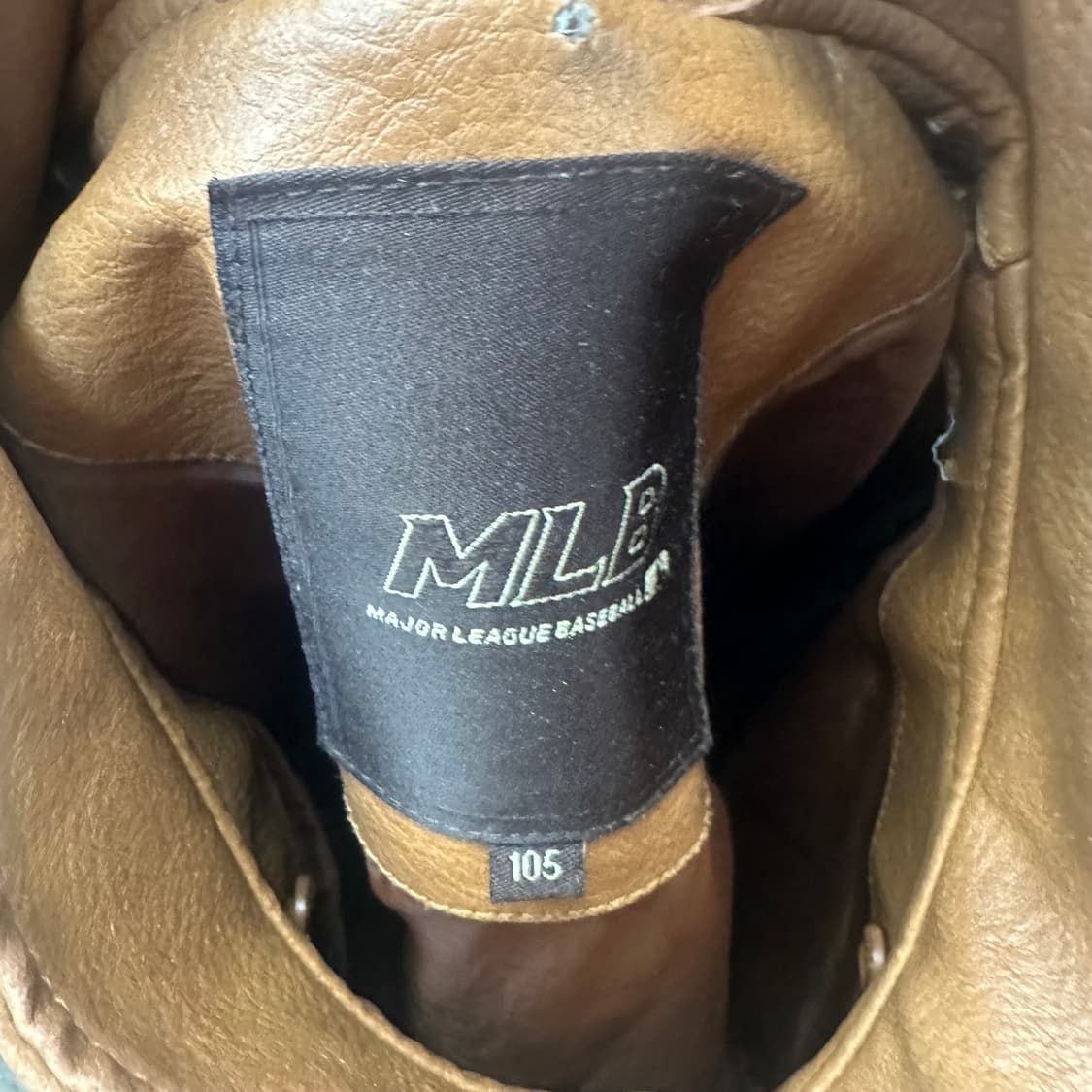 MLB 빈티지 화이트삭스 브라운레더자켓 105 상품이미지3