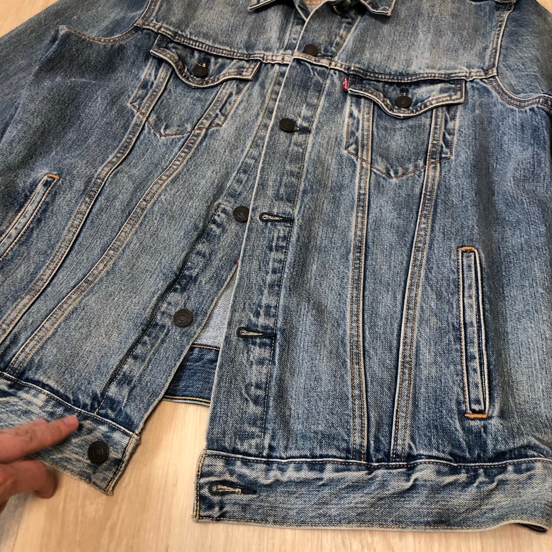 (L) 리바이스 Levi's 72334 워시드 연청 데님 자켓 상품이미지7
