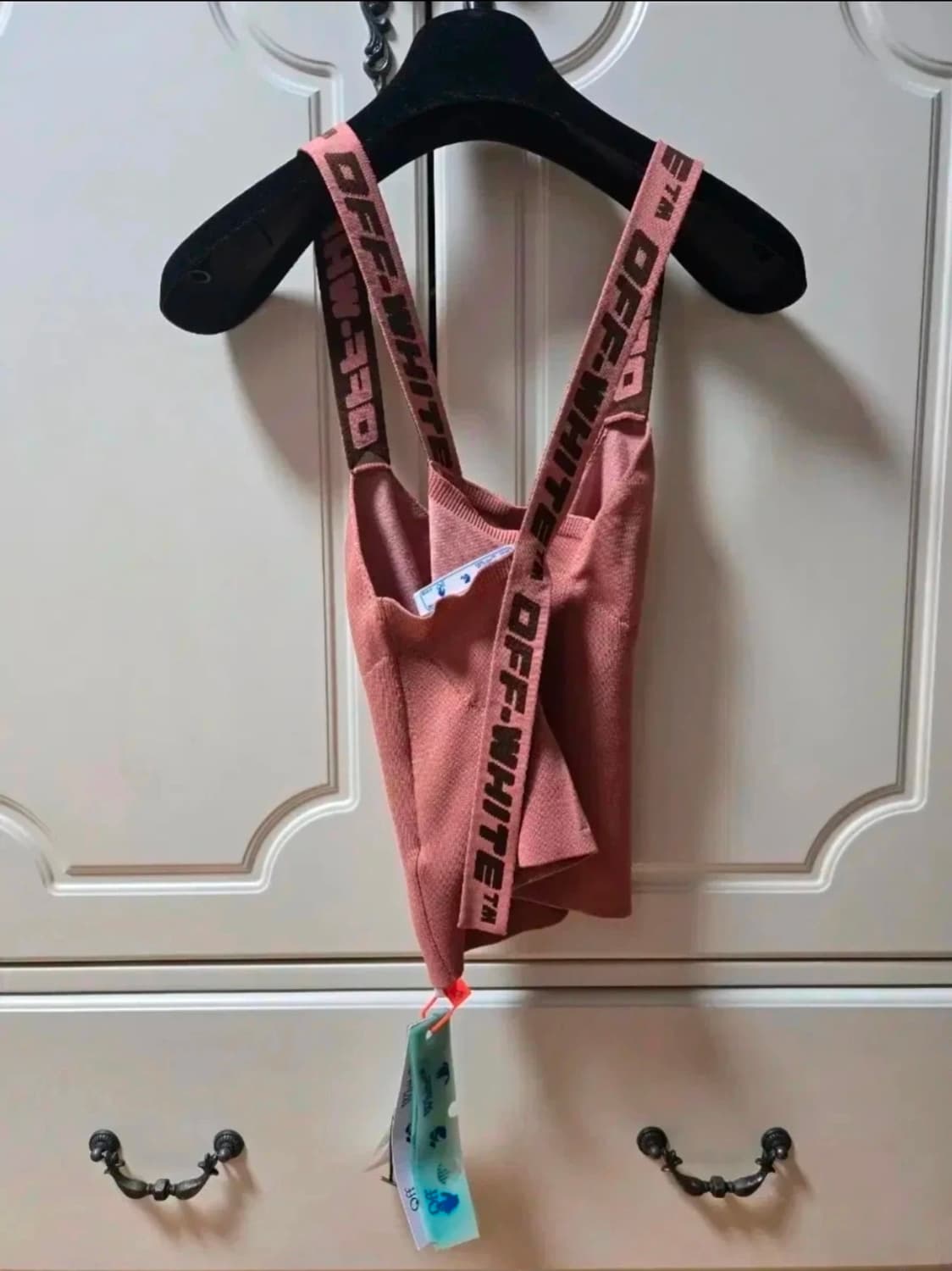 새상품 Off-White 오프화이트 핑크 탑 쇼핑백 선물용 상품이미지2