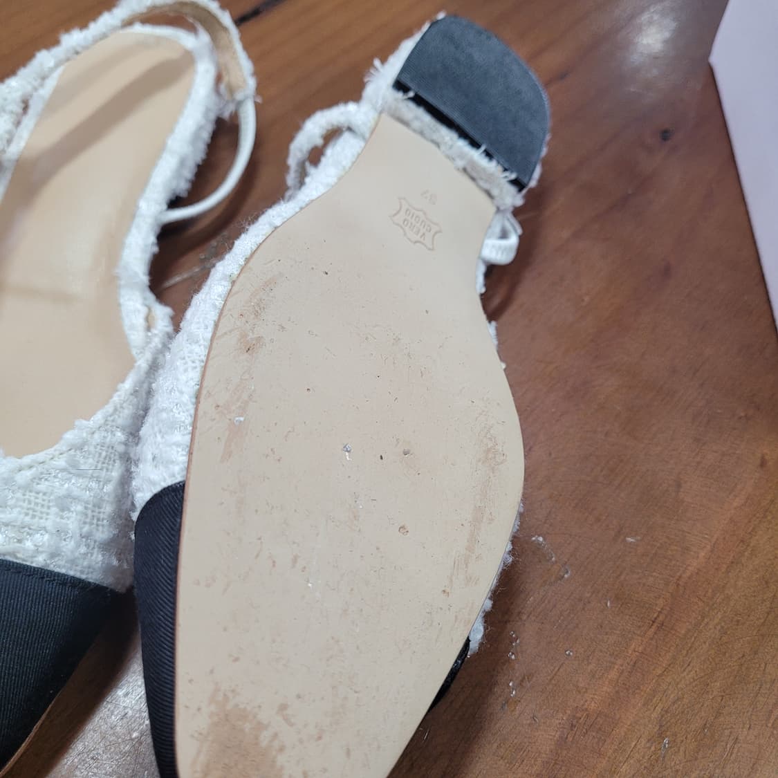 여성용 트위드 플랫 슈즈240 상품이미지6