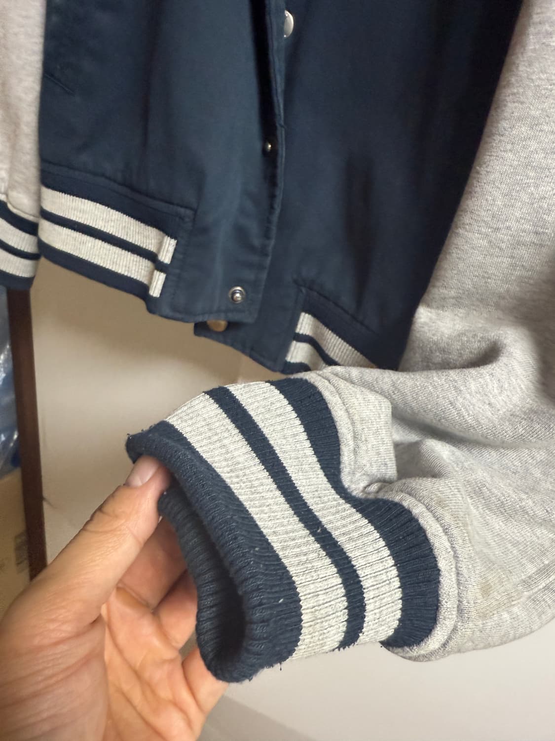 Jeep 네이비 배색 후드 야구 점퍼 M 5만 상품이미지7