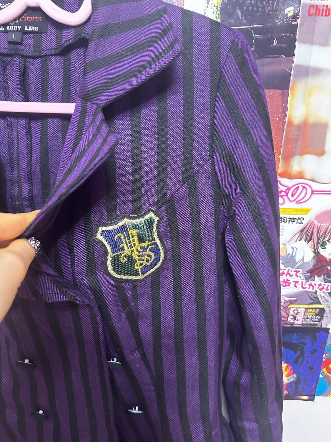 바디라인교복스타일고스로리 공겜여주깔 박쥐 로리타 일브대장템핀터깔자켓 상품이미지4