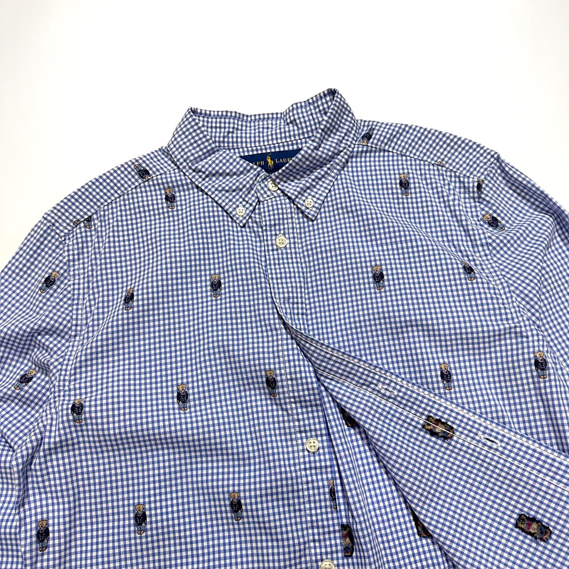 폴로 베어패턴 체크 셔츠 상품이미지3