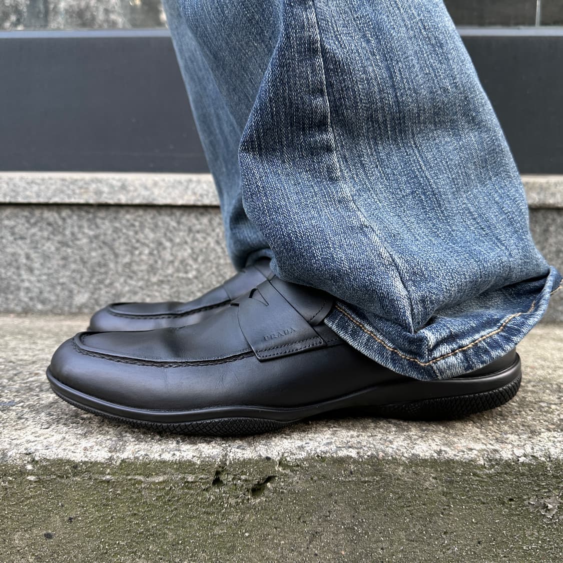 00s 빈티지 블랙 프라다 스포츠 로퍼 상품이미지9