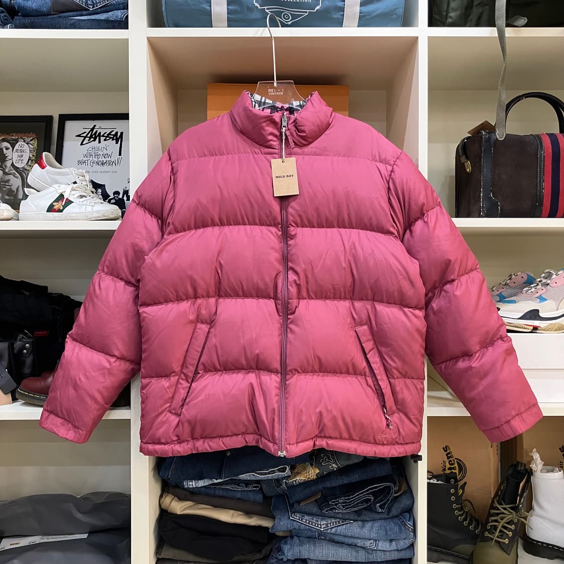 로로빈 체크/베이직 리버시블 패딩 상품이미지2