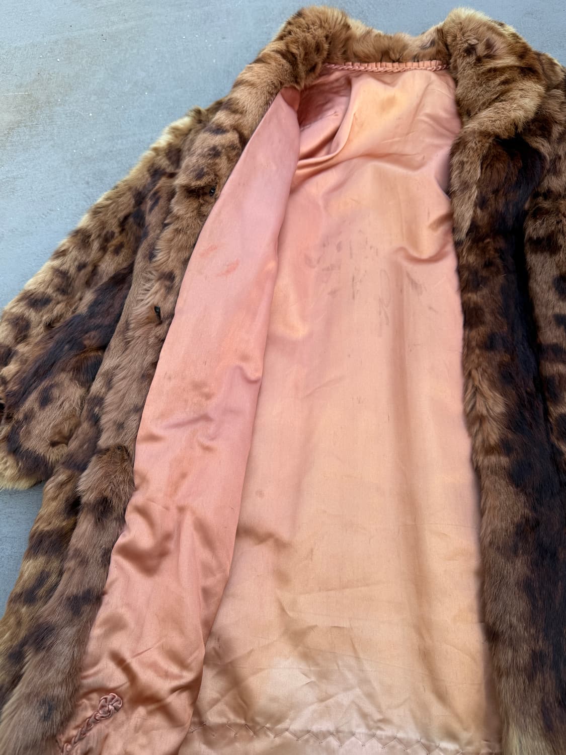 빈티지 레오파드 리얼 퍼 코트 상품이미지9