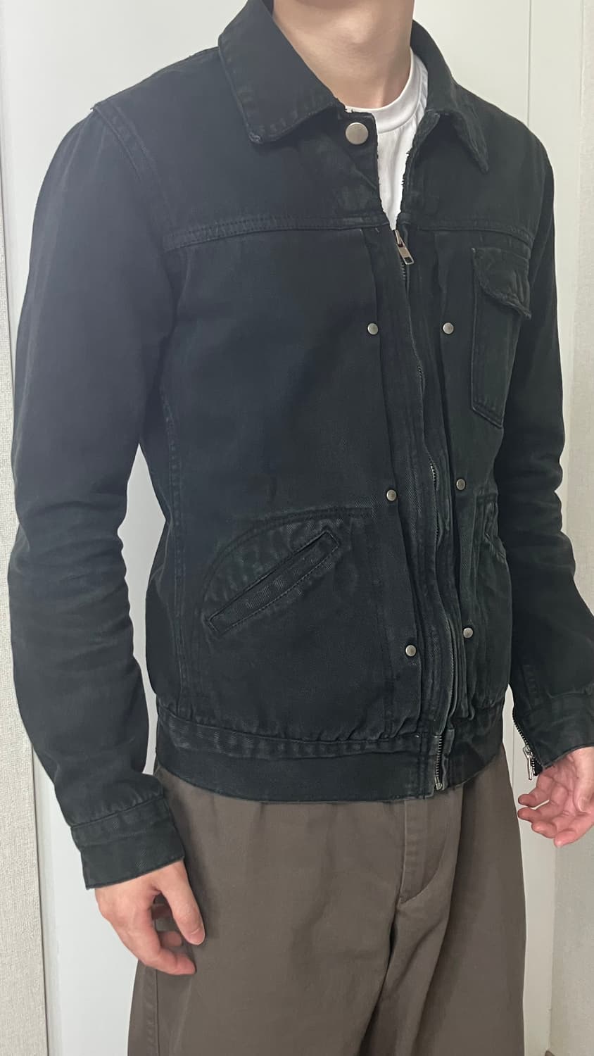빈티지 블랙 데님 자켓 상품이미지2