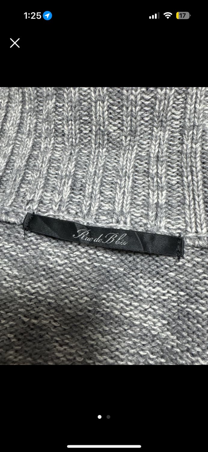 rue de b 회색 케이프 빈티지 가디건 판초 상품이미지2