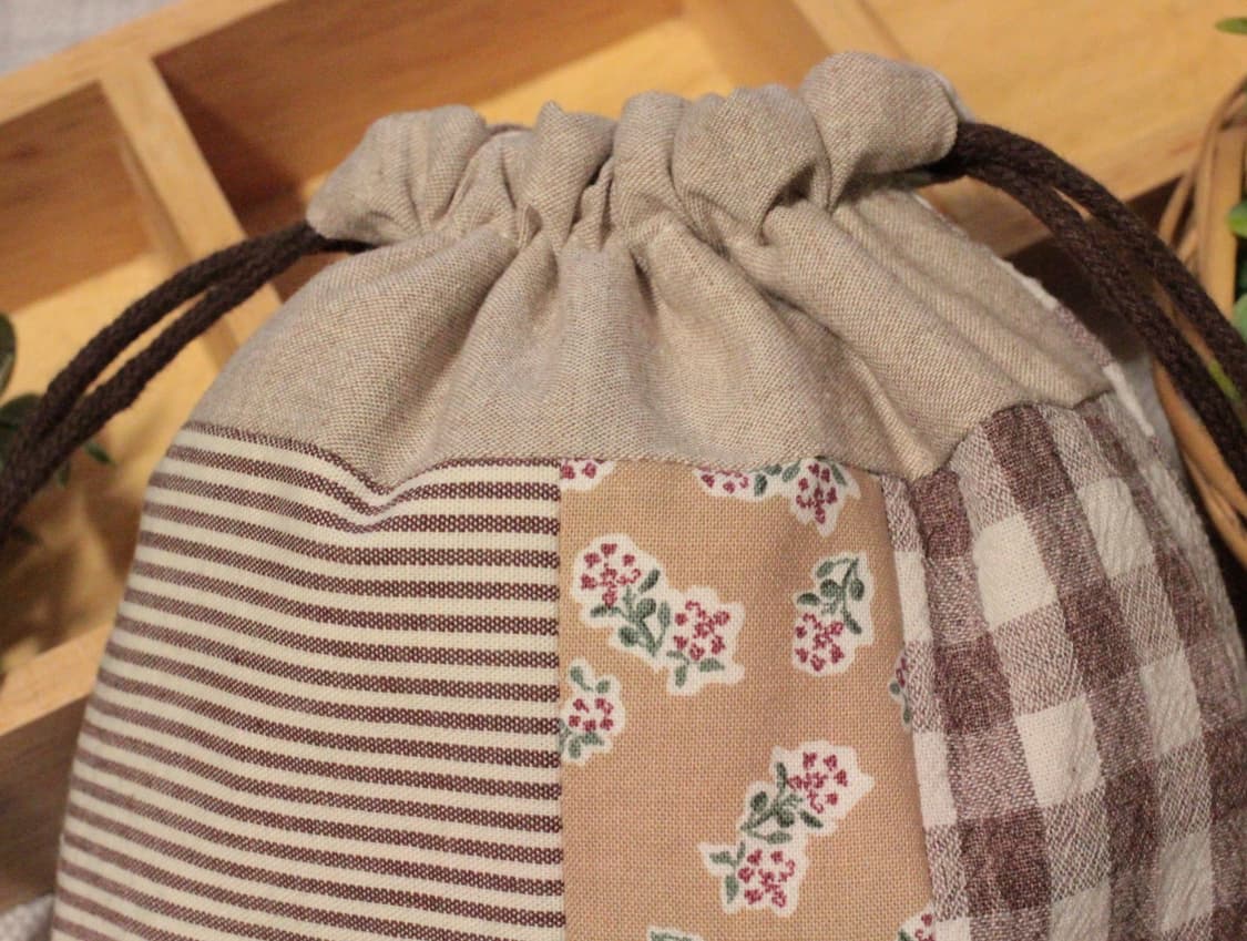 핸드메이드 패치워크 스트링 파우치 상품이미지3