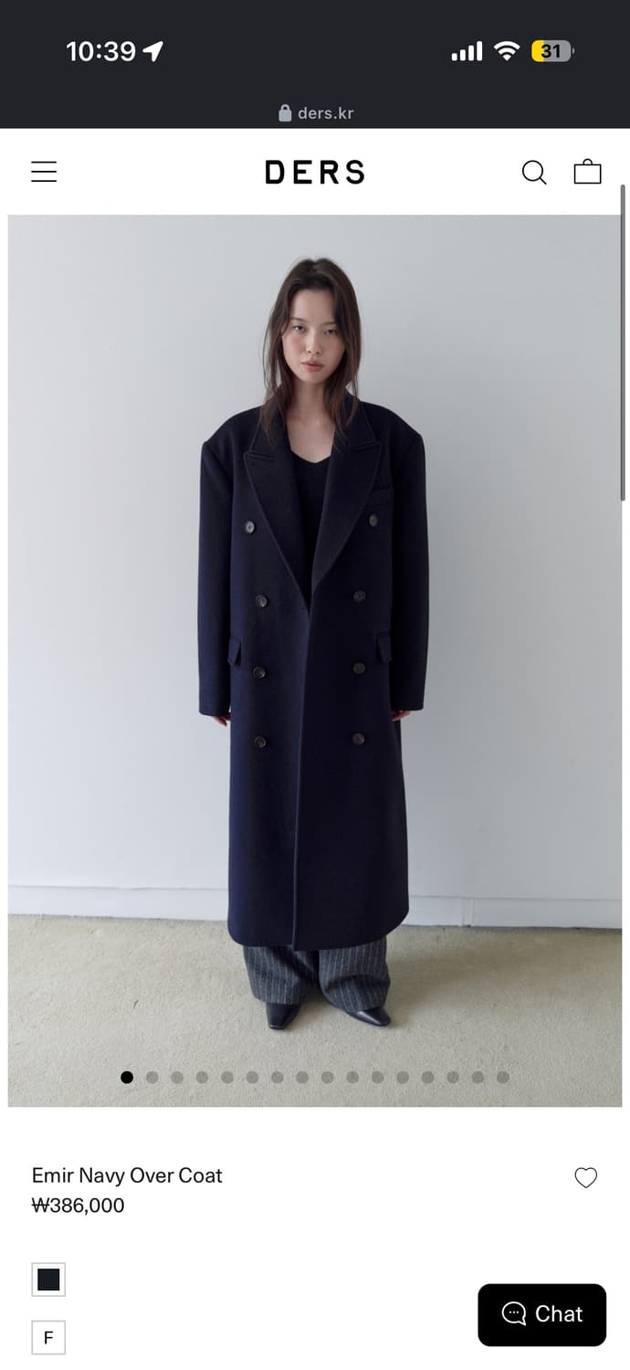 더스 DERS 네이비 오버코트 상품이미지2