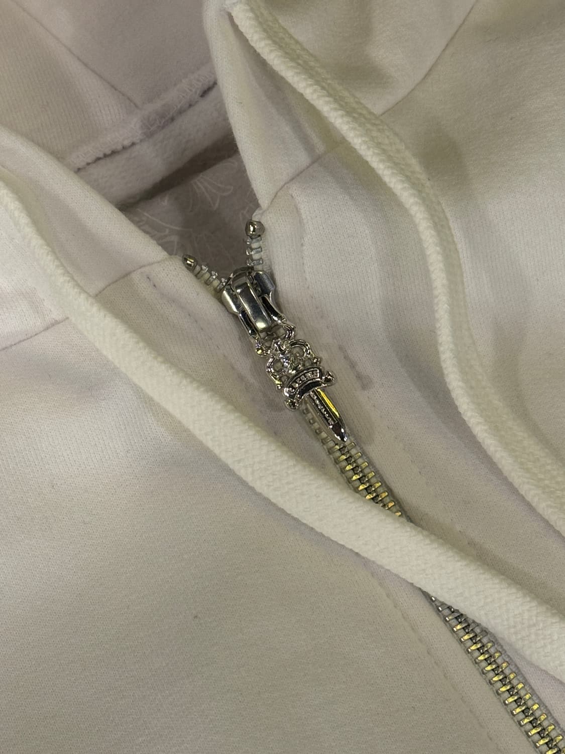 크롬하츠 홀스슈 플로랄 후드집업 화이트 M  상품이미지2