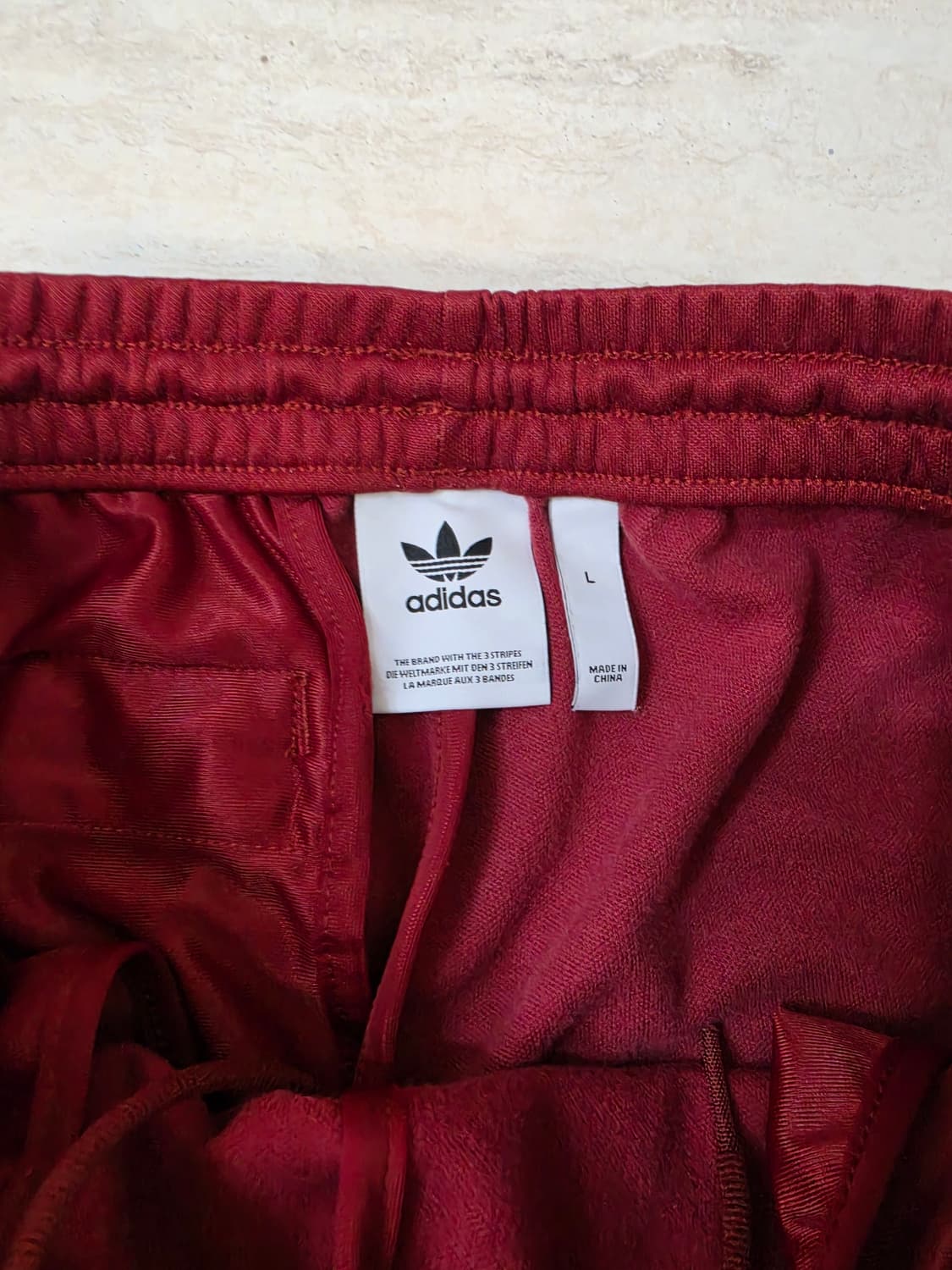 아디다스 삼선 트레이닝 바지 버건디 상품이미지2