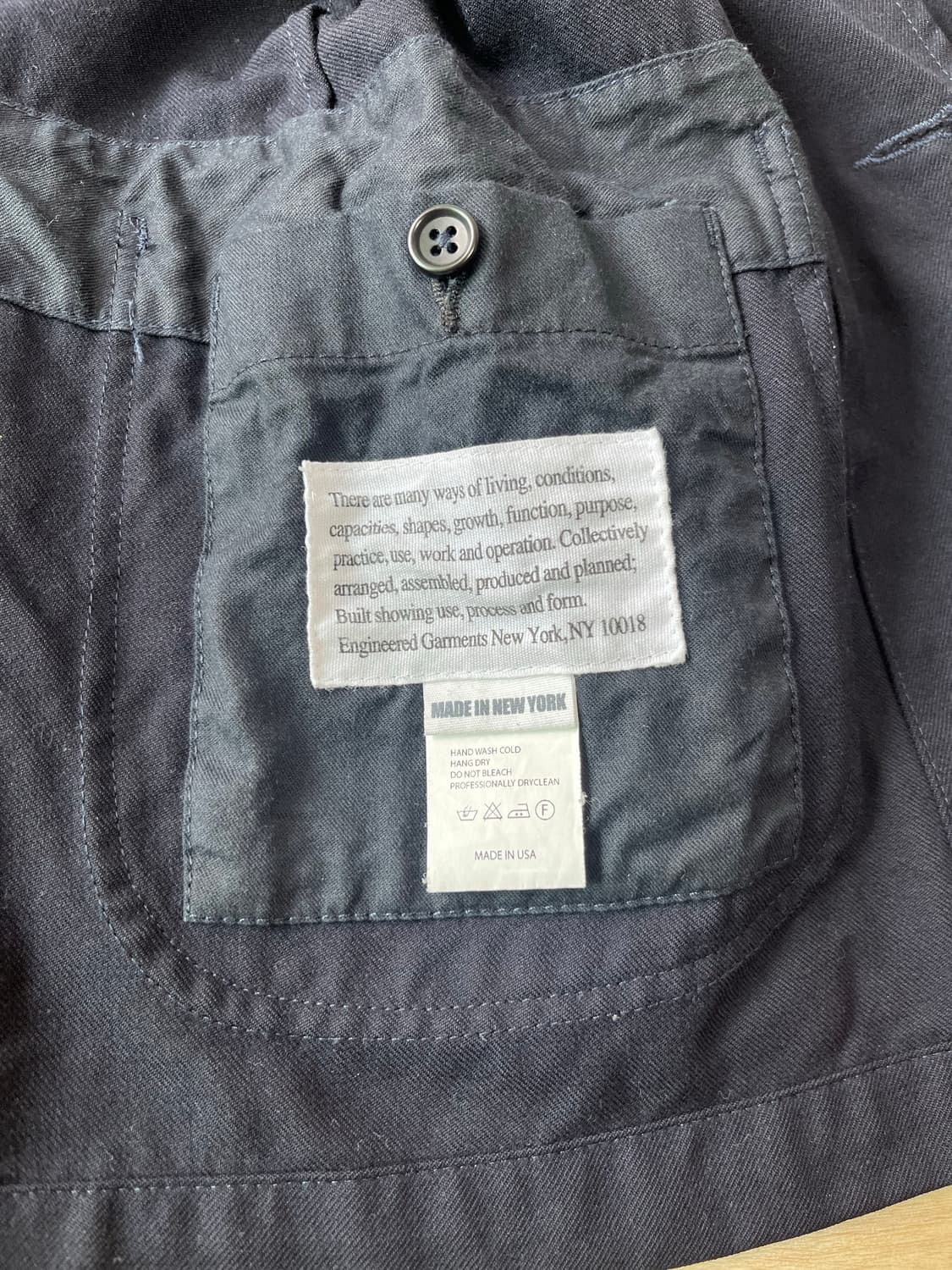 엔지니어드 가먼츠 베드포드자켓 유니폼 서지 울 다크네이비 s 상품이미지9