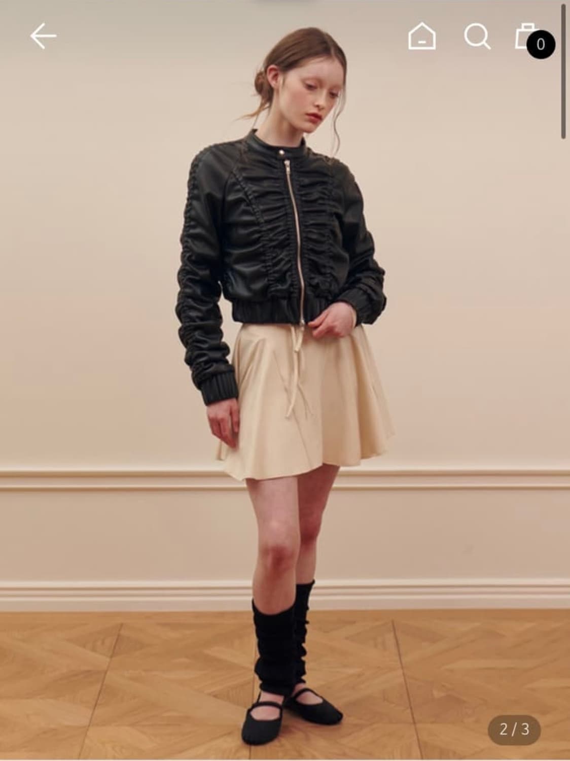 ADAGIO LEATHER JACKET black 택포함 새상품 상품이미지2