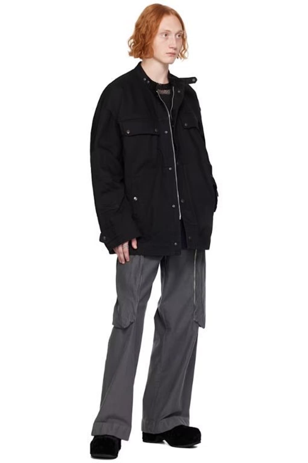 [L] 드리스 반 노튼 비스킨 바이커 자켓 상품이미지5