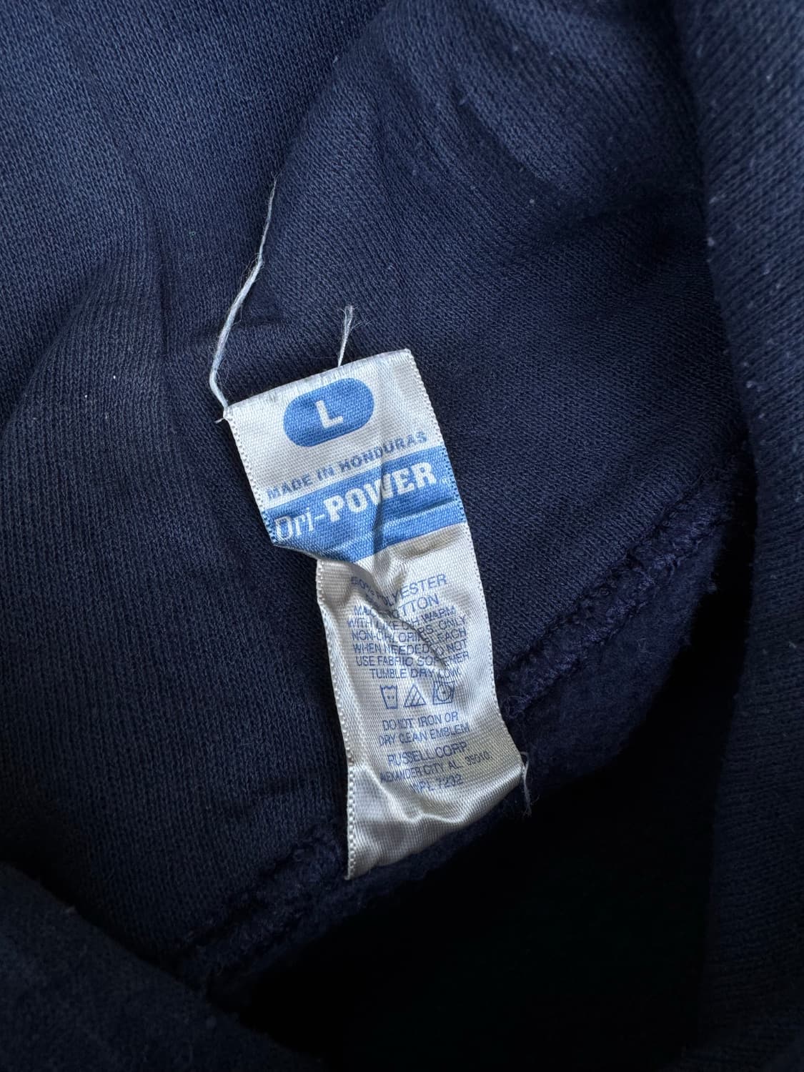 00‘s Russell Athletic Blank Navy Hoodie 상품이미지5