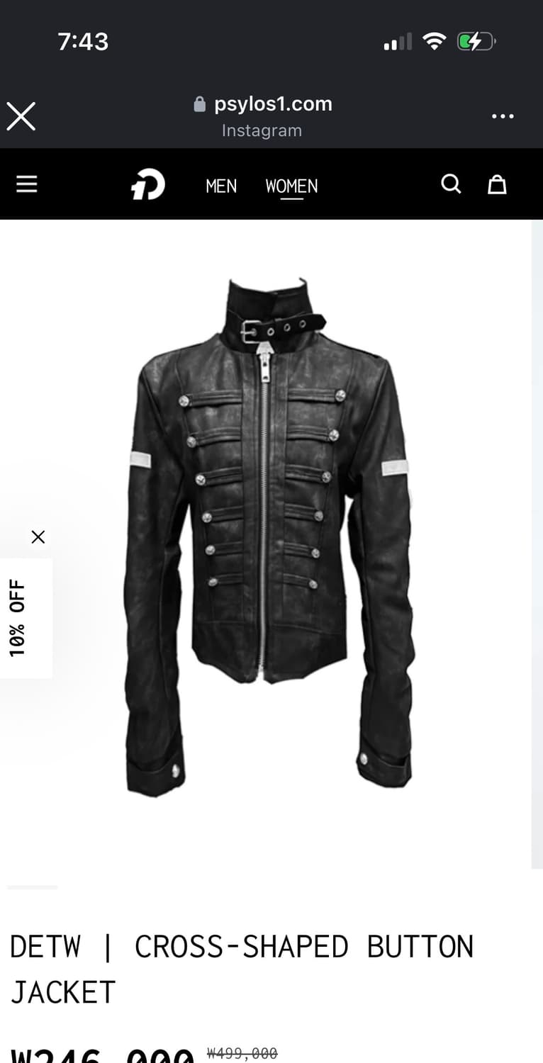 DETW 크로스 더블 버튼 블랙 자켓 나폴레옹 자켓 상품이미지1