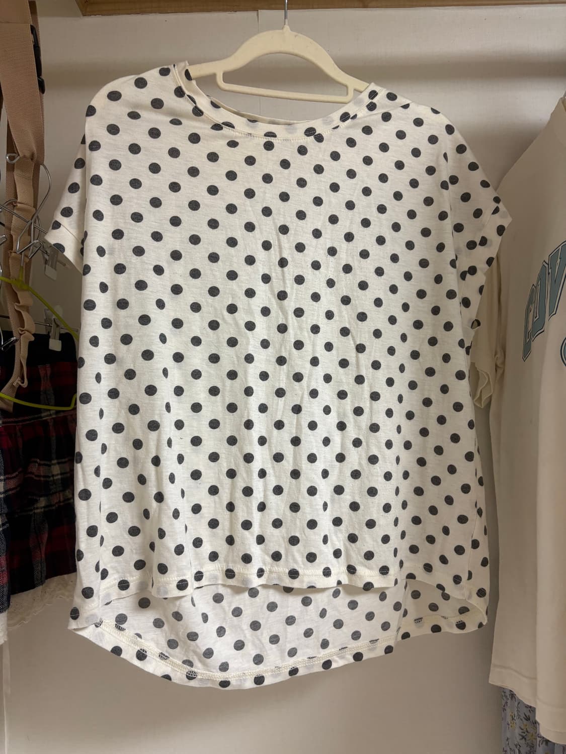 빈티지 도트 티셔츠 상품이미지1