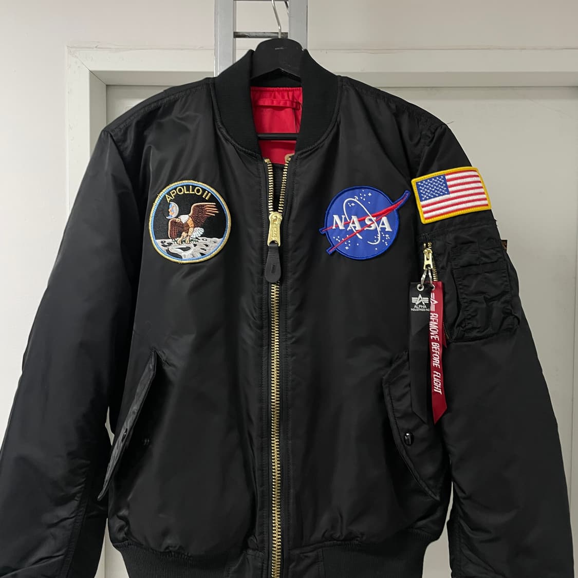 알파인더스트리 나사 ma-1 항공 자켓 블랙 S 상품이미지2