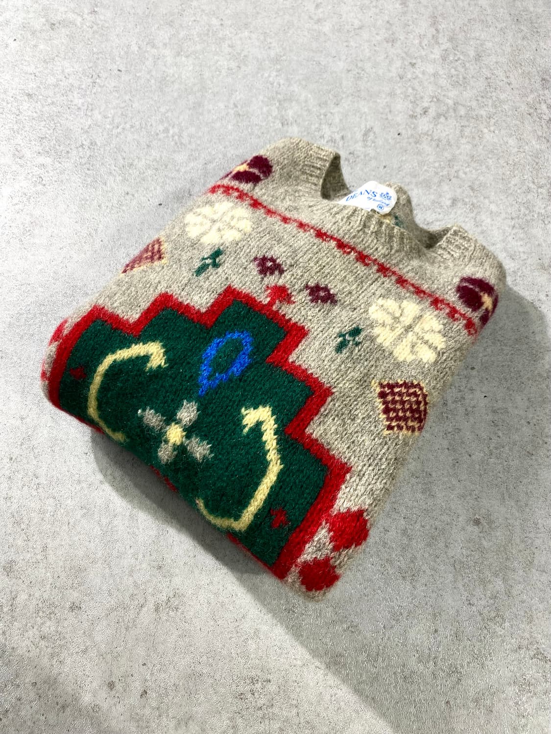 [M] 90s DEANS 셔틀랜드 울 에스닉 패턴 니트 상품이미지6