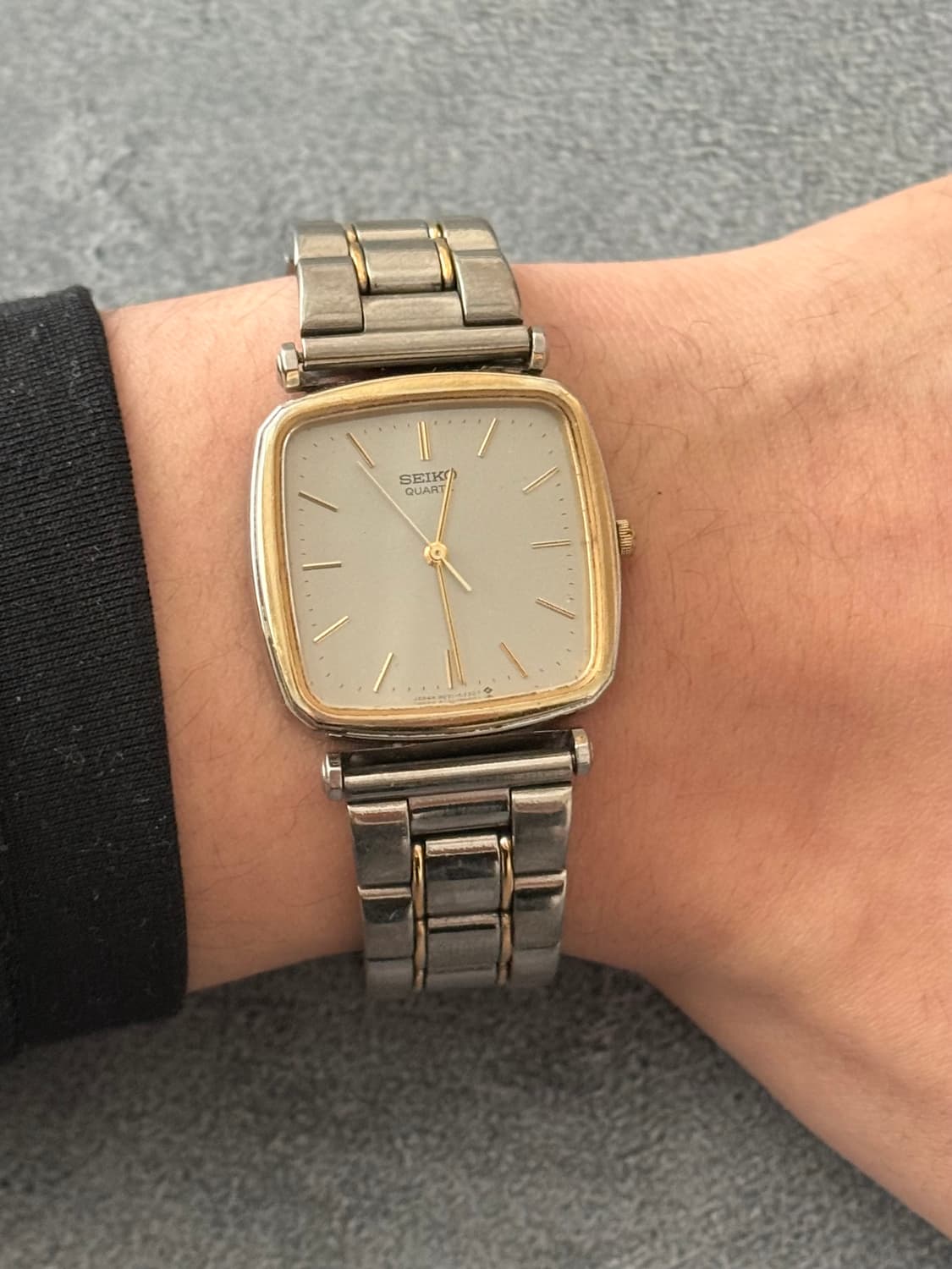 세이코 Seiko 투톤 콤비 스퀘어 쿼츠 상품이미지7