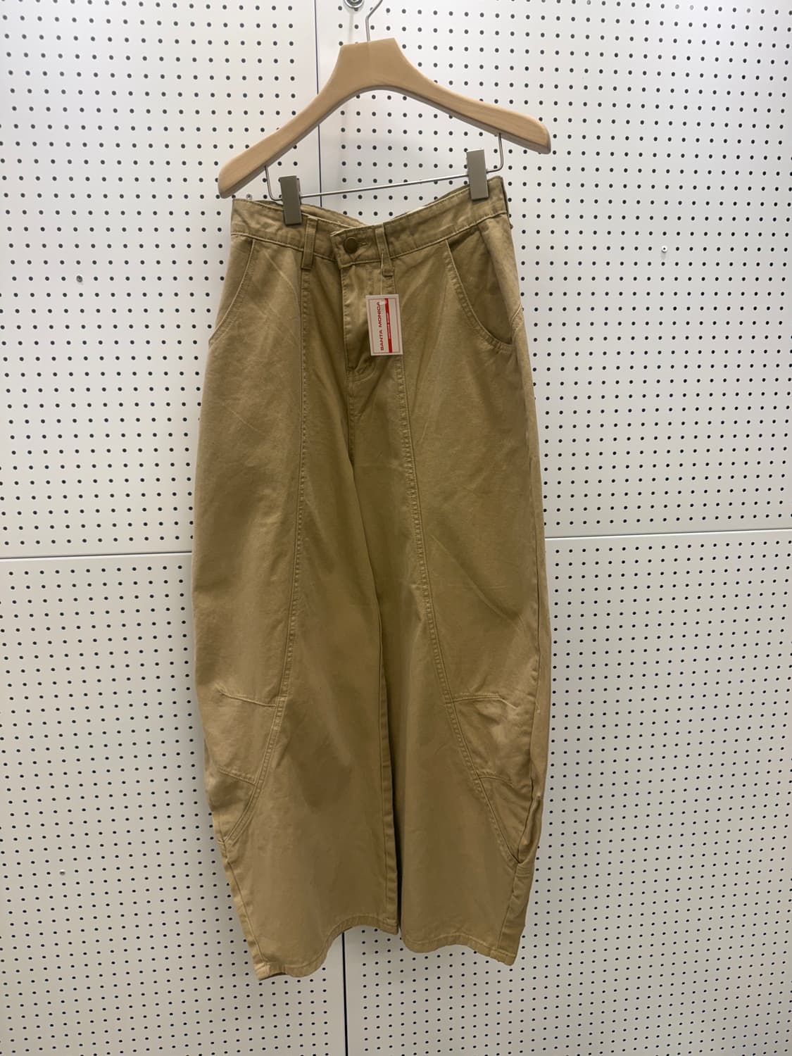 빈티지 커브드 베이지 코튼 팬츠 U713 상품이미지3