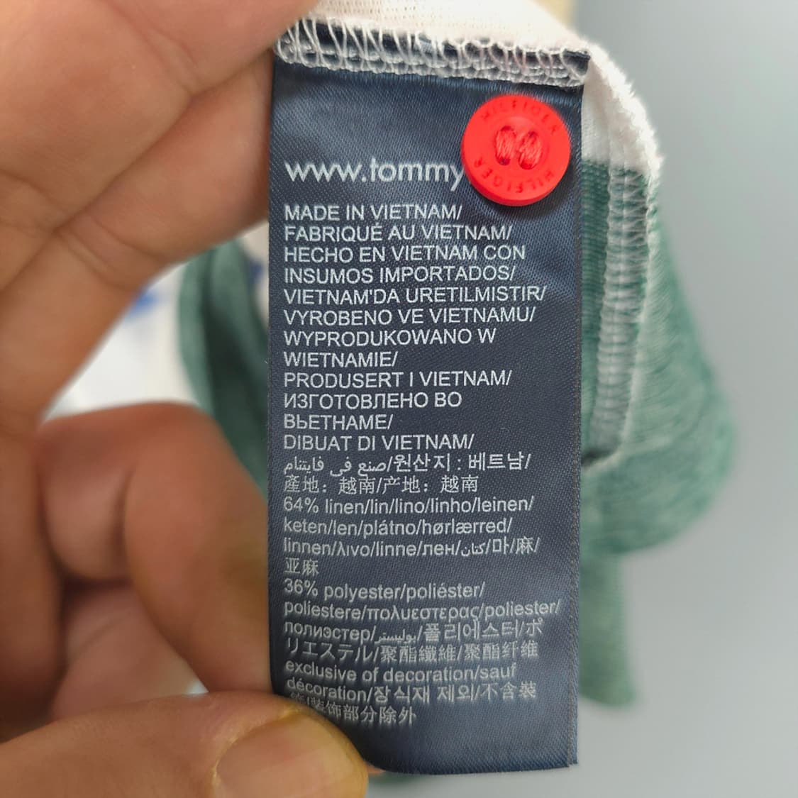 타미힐피거 Tommy Hilfiger 컬러 블록 반팔티 S 상품이미지7