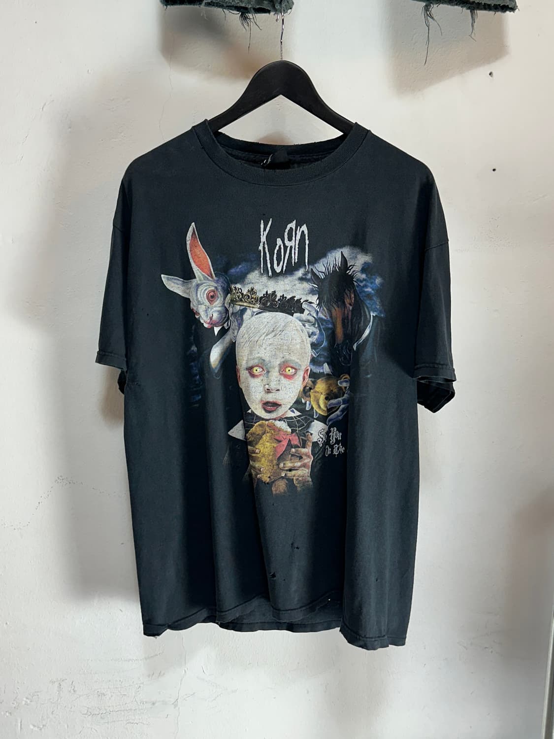 00’s 빈티지 콘 티셔츠 Korn 밴드 티셔츠 밴드티 하드페이딩 상품이미지2