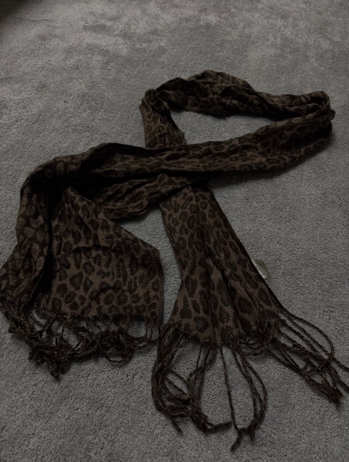 Vintage v-kei punk leopard muffler 상품이미지3