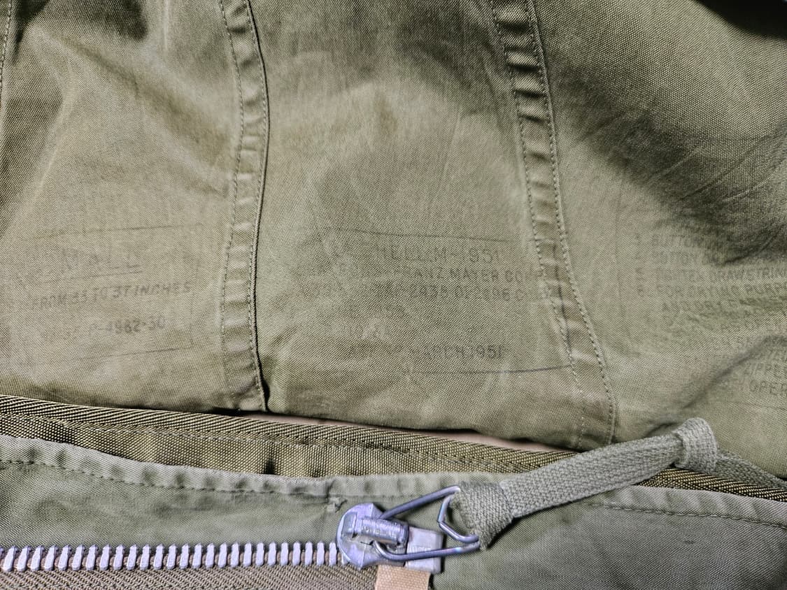 50s og  m51 미군 피쉬테일 파카 내 외피 s 상품이미지3