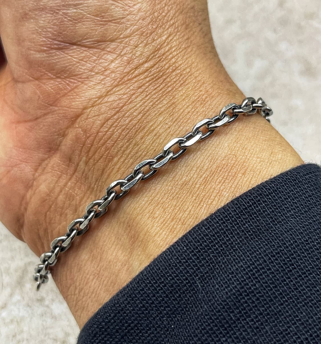 빈티지 노트링크 체인팔찌 4mm 상품이미지1