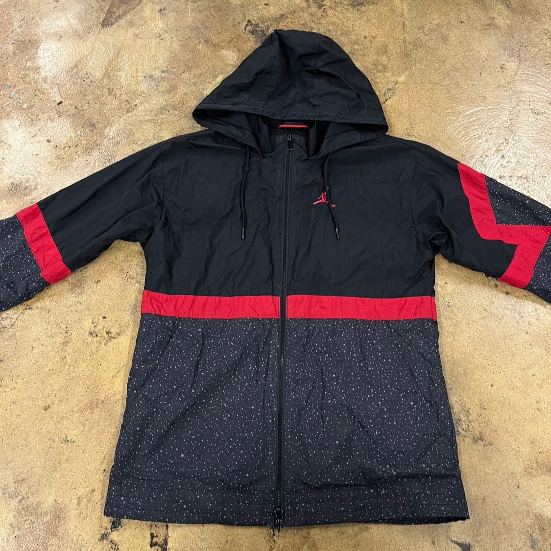 [정품/S] 조던 블랙 레드 바람막이 점퍼 b19 상품이미지3