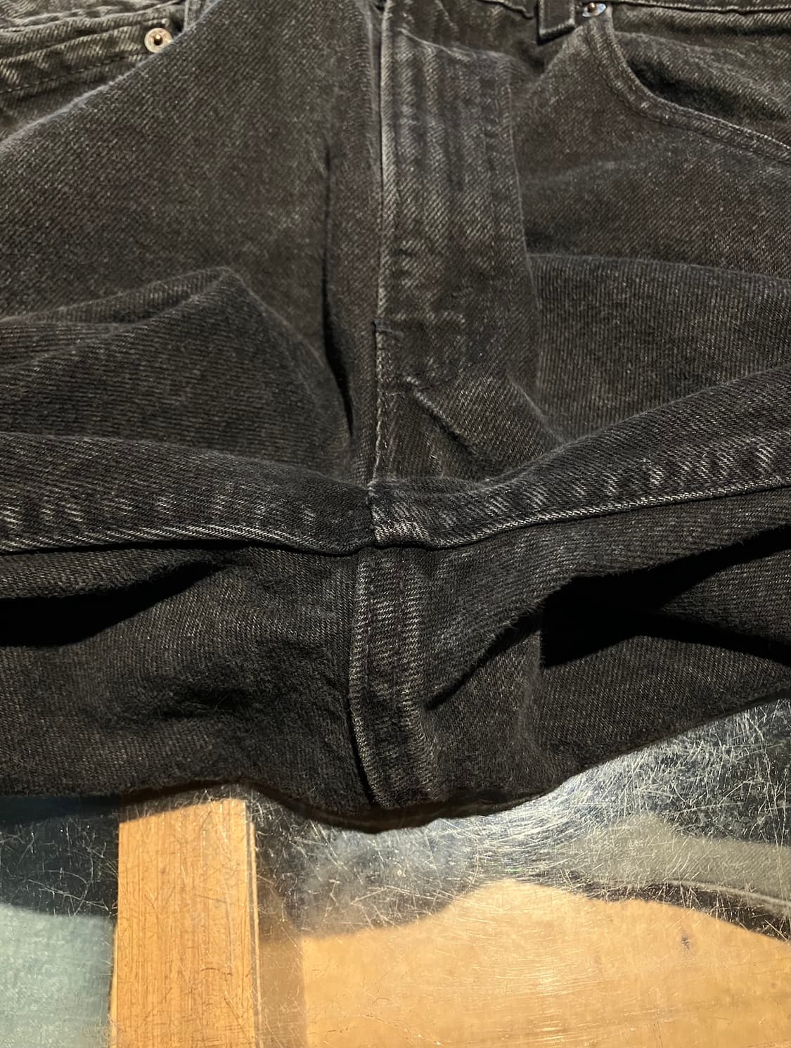 90s USA 빈티지 리바이스 505 블랙 데님 팬츠 상품이미지8