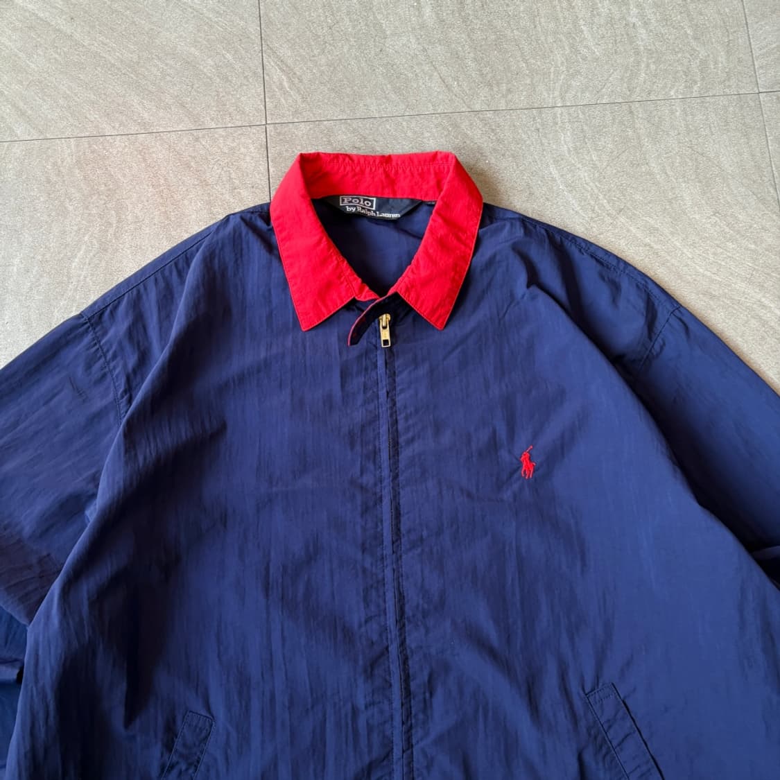 90년대 생산 폴로 네이비 나일론 자켓 상품이미지3