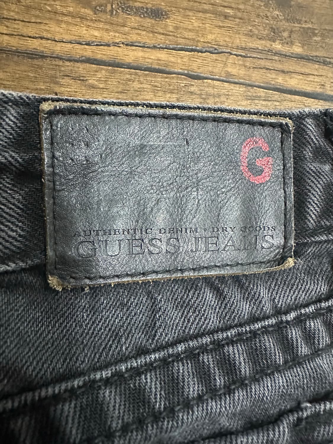 GUESS 여성 블랙 데님 팬츠 28 올드스쿨 빈티지 상품이미지8