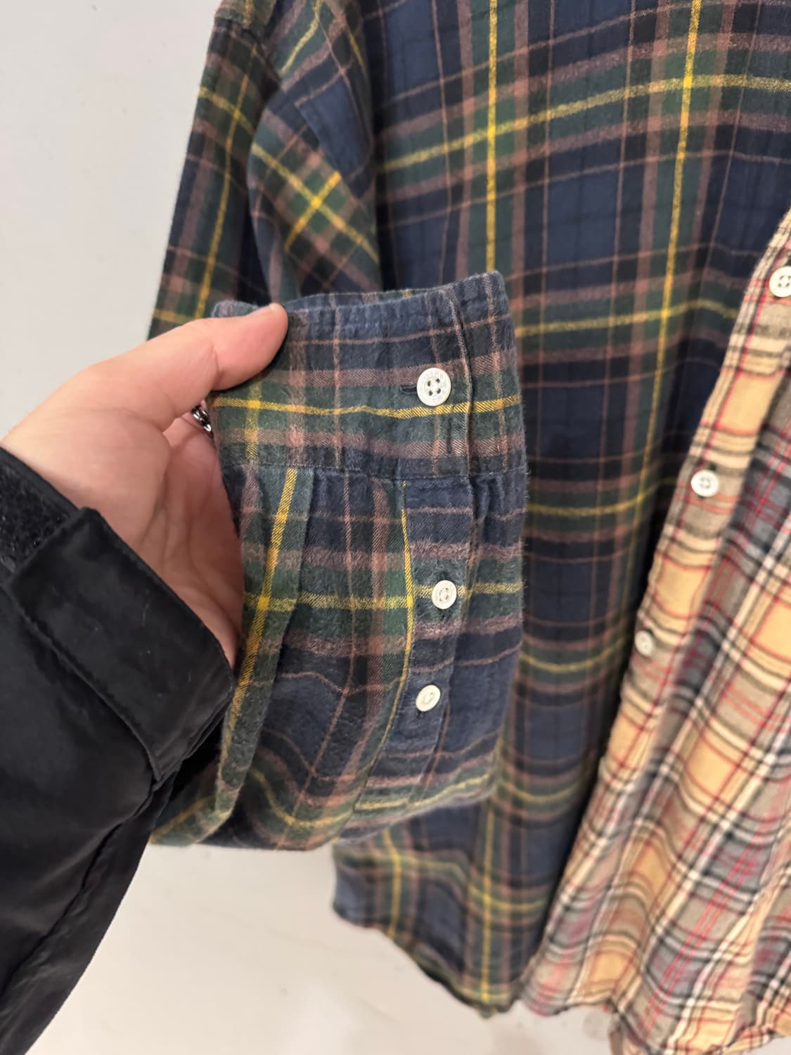 Gostar de FUGA 패치워크 체크 셔츠  상품이미지4