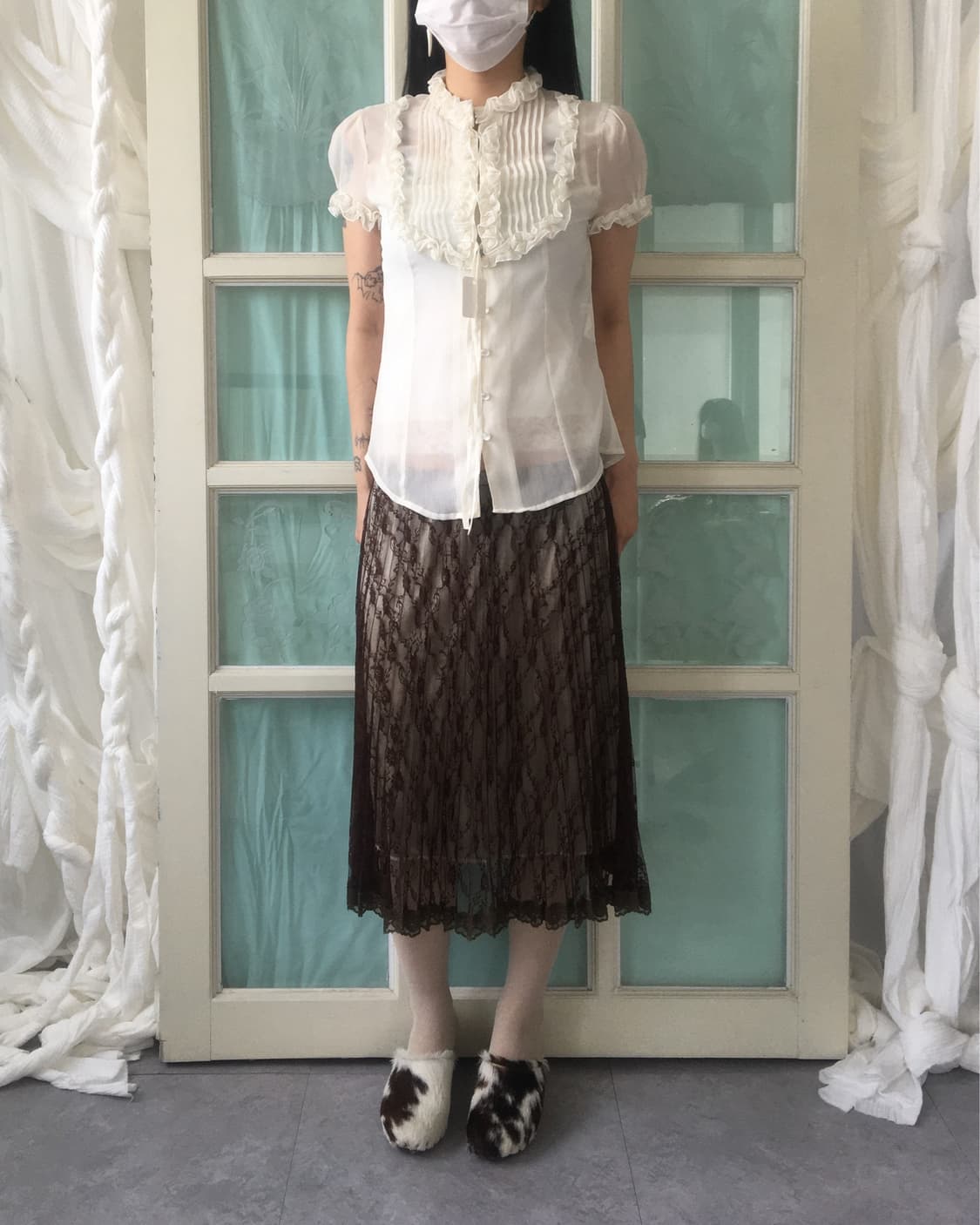 Frill point blouse 상품이미지1