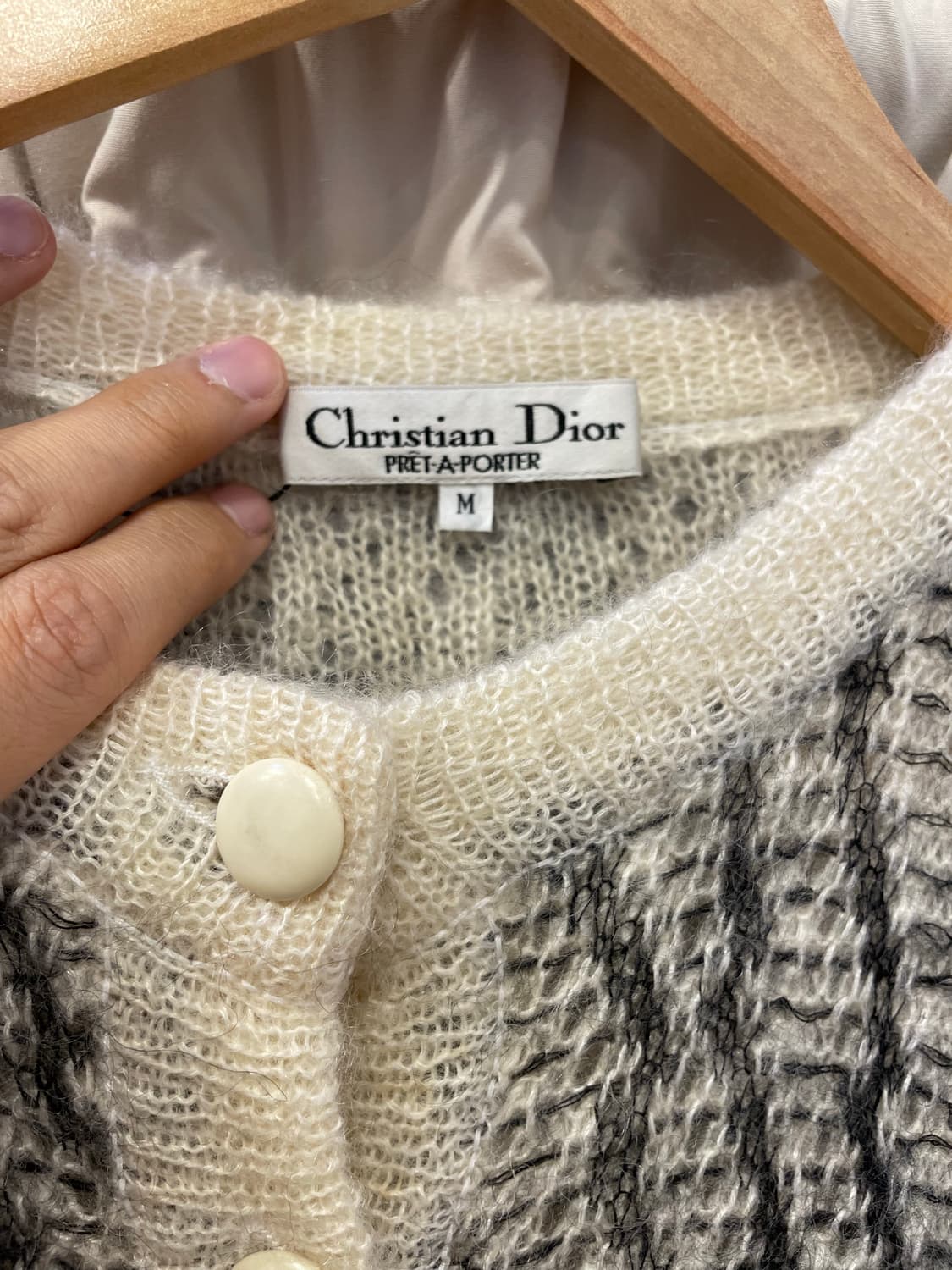 크리스챤 디올 빈티지 모헤어 가디건 44-55사이즈 상품이미지2
