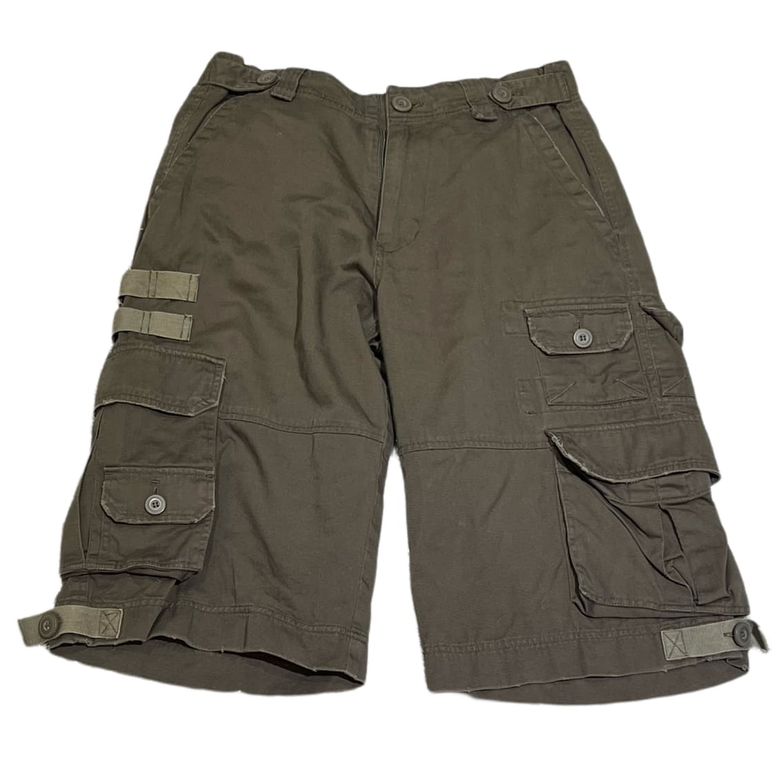 브라운 카고 스트랩 디테일 하프팬츠 상품이미지3