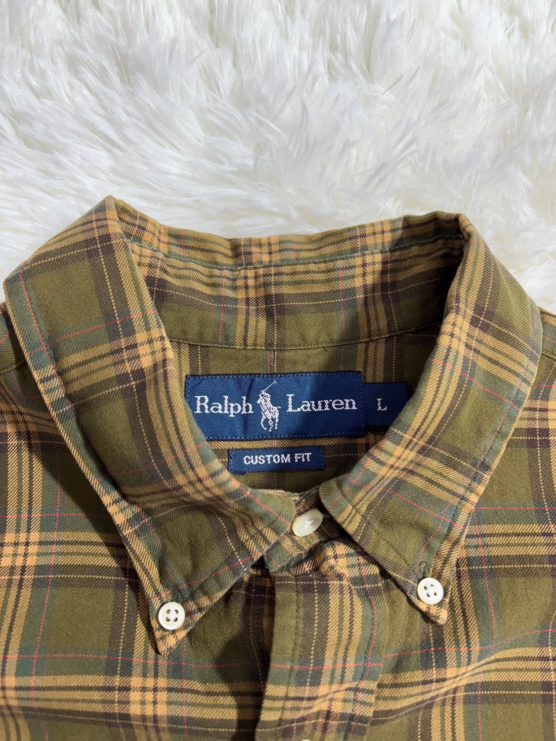 폴로 랄프로렌 버건디 포니 체크셔츠  상품이미지6