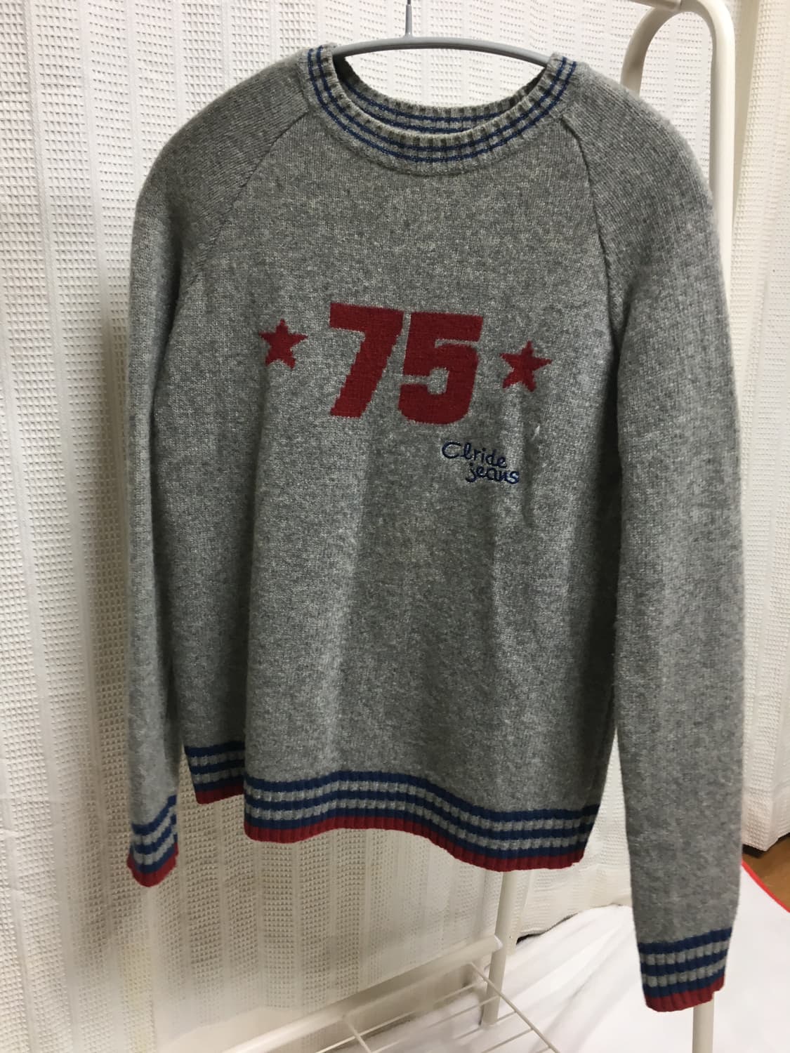 그레이 배색 니트 상품이미지2