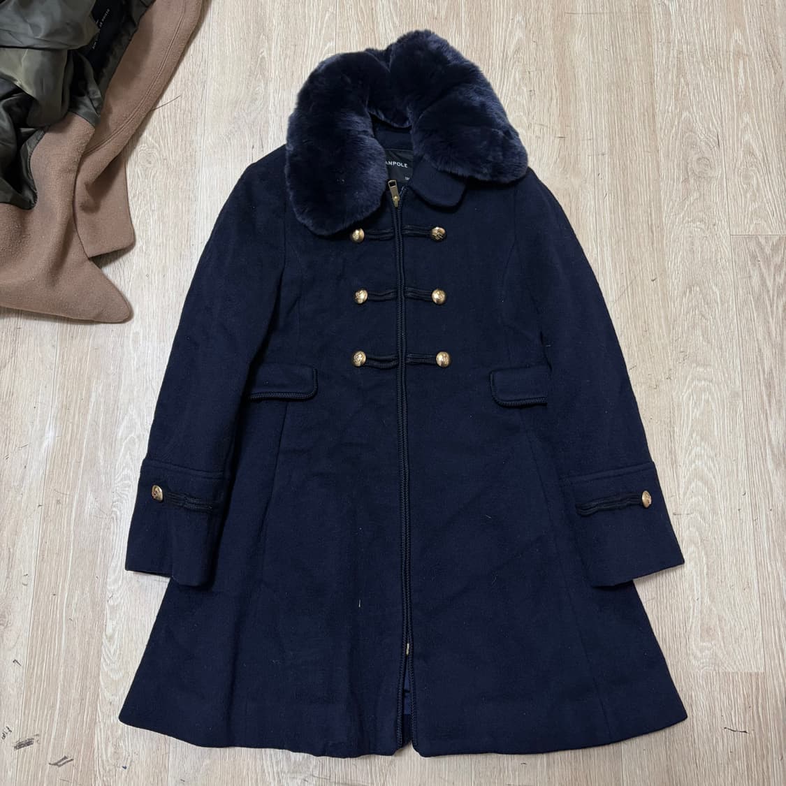 빈폴 키즈 토끼퍼 카라 금장 코트 130  상품이미지1