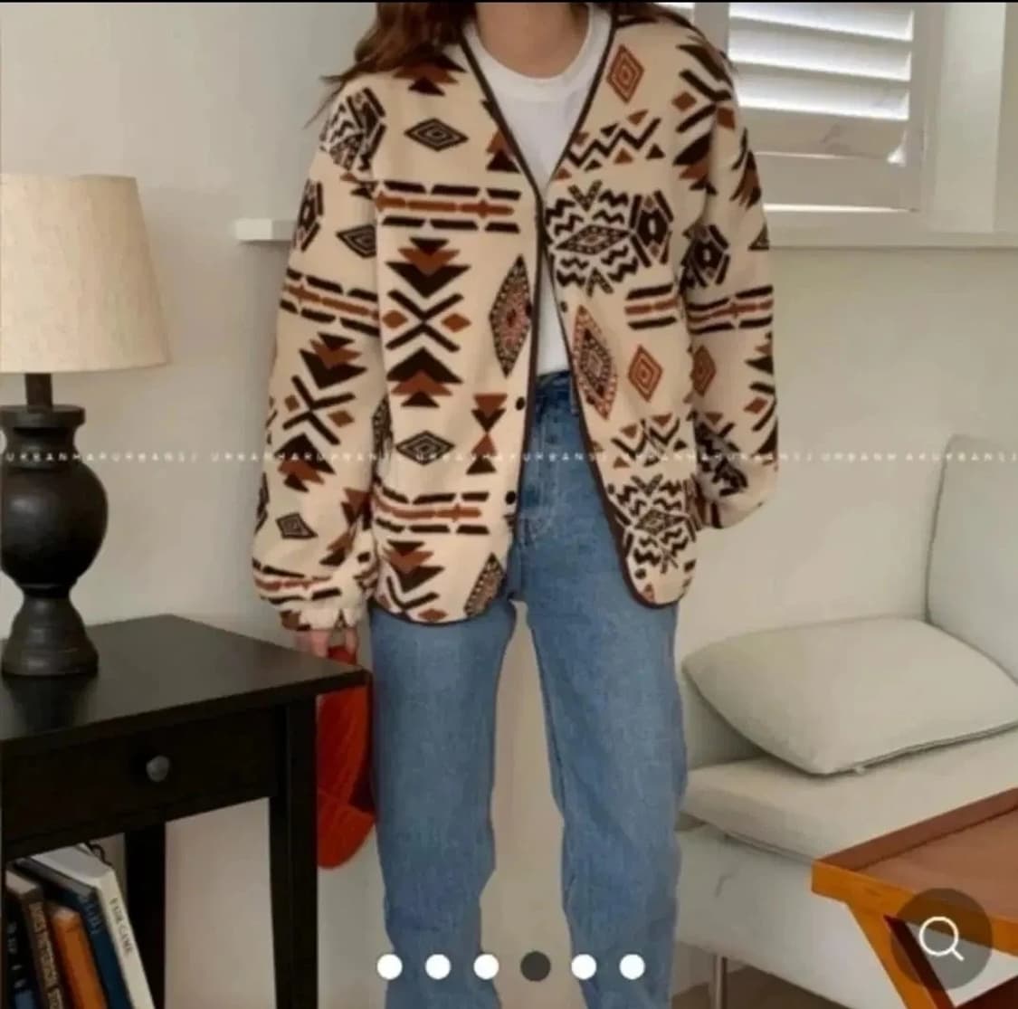 에스닉 패턴 잉카 플리스 가디건 새상품 상품이미지2
