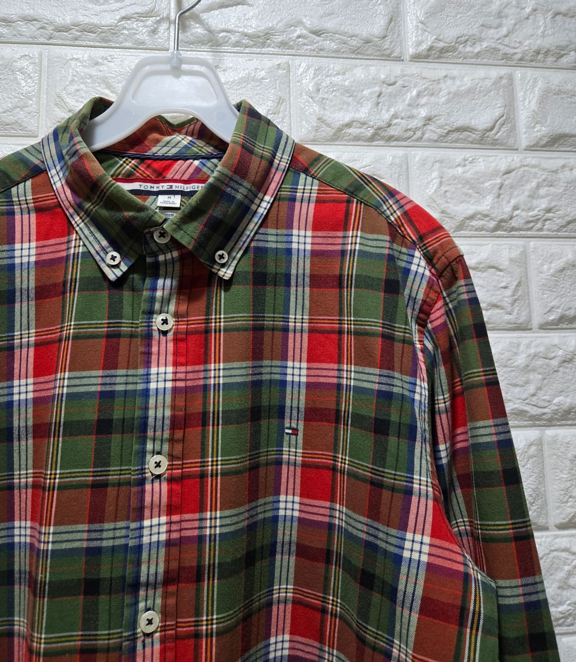 타미힐피거 커스텀핏 체크셔츠 체크남방 95 상품이미지2