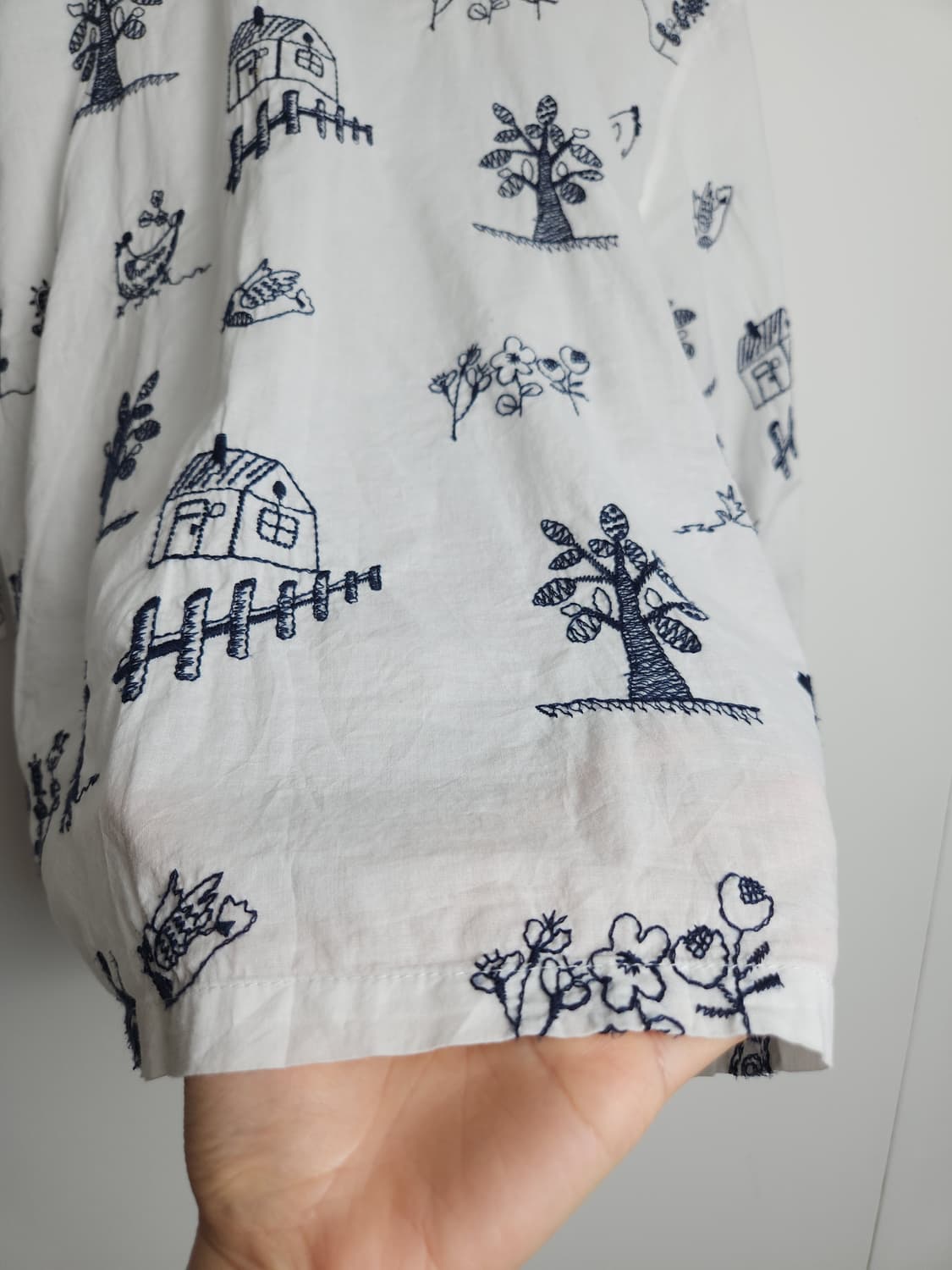 자수 패턴 블라우스 상품이미지5