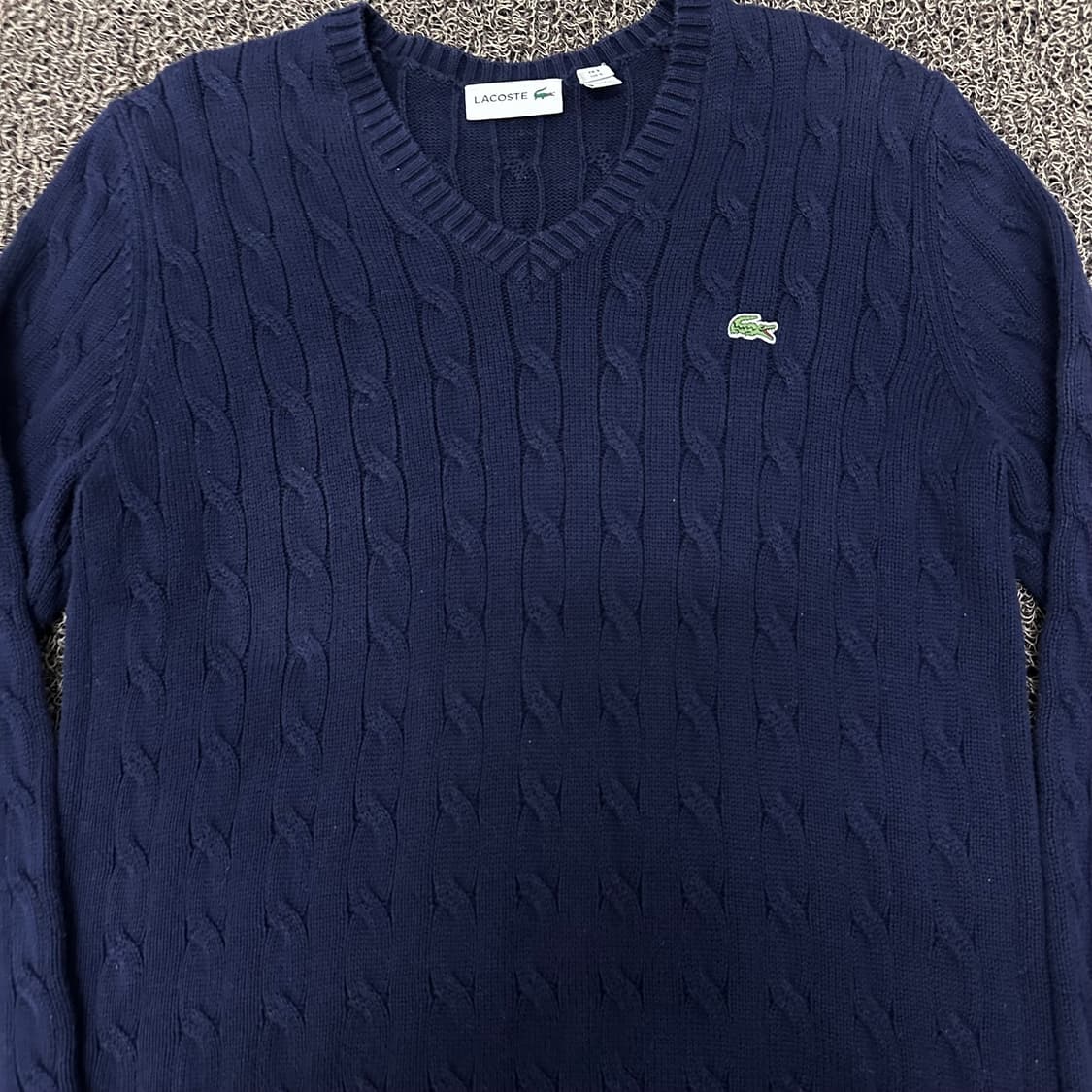 라코스테 케이블 꽈배기 니트 네이비 S 상품이미지2