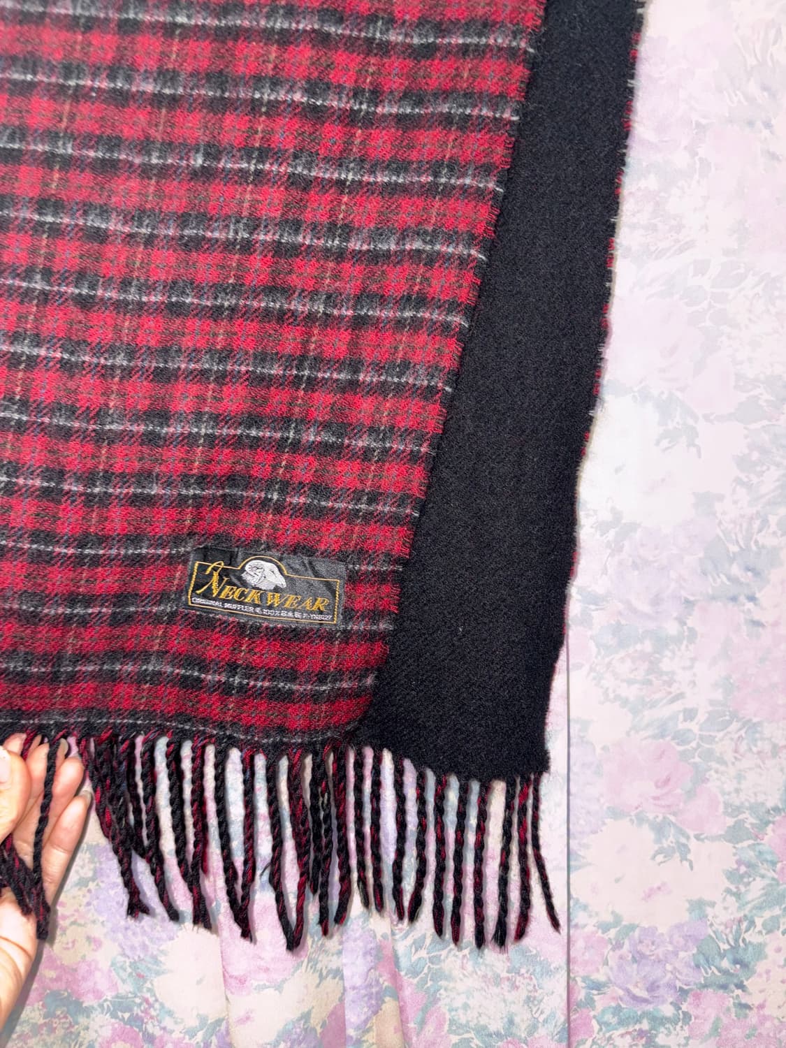 레드 블랙 체크 머플러 상품이미지6