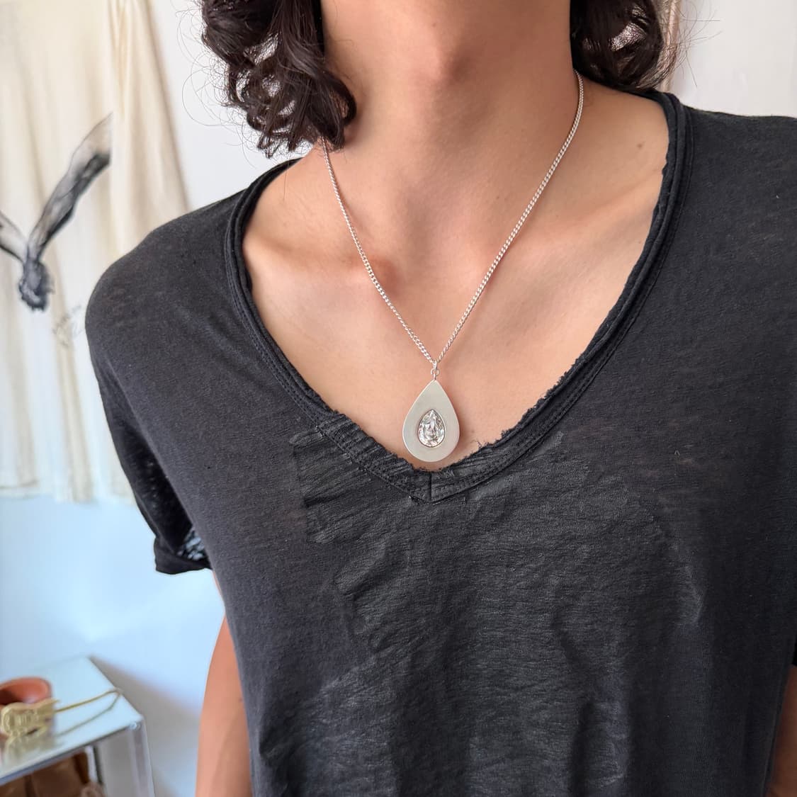 메종 마르지엘라 크리스탈 티어 펜던트 상품이미지1