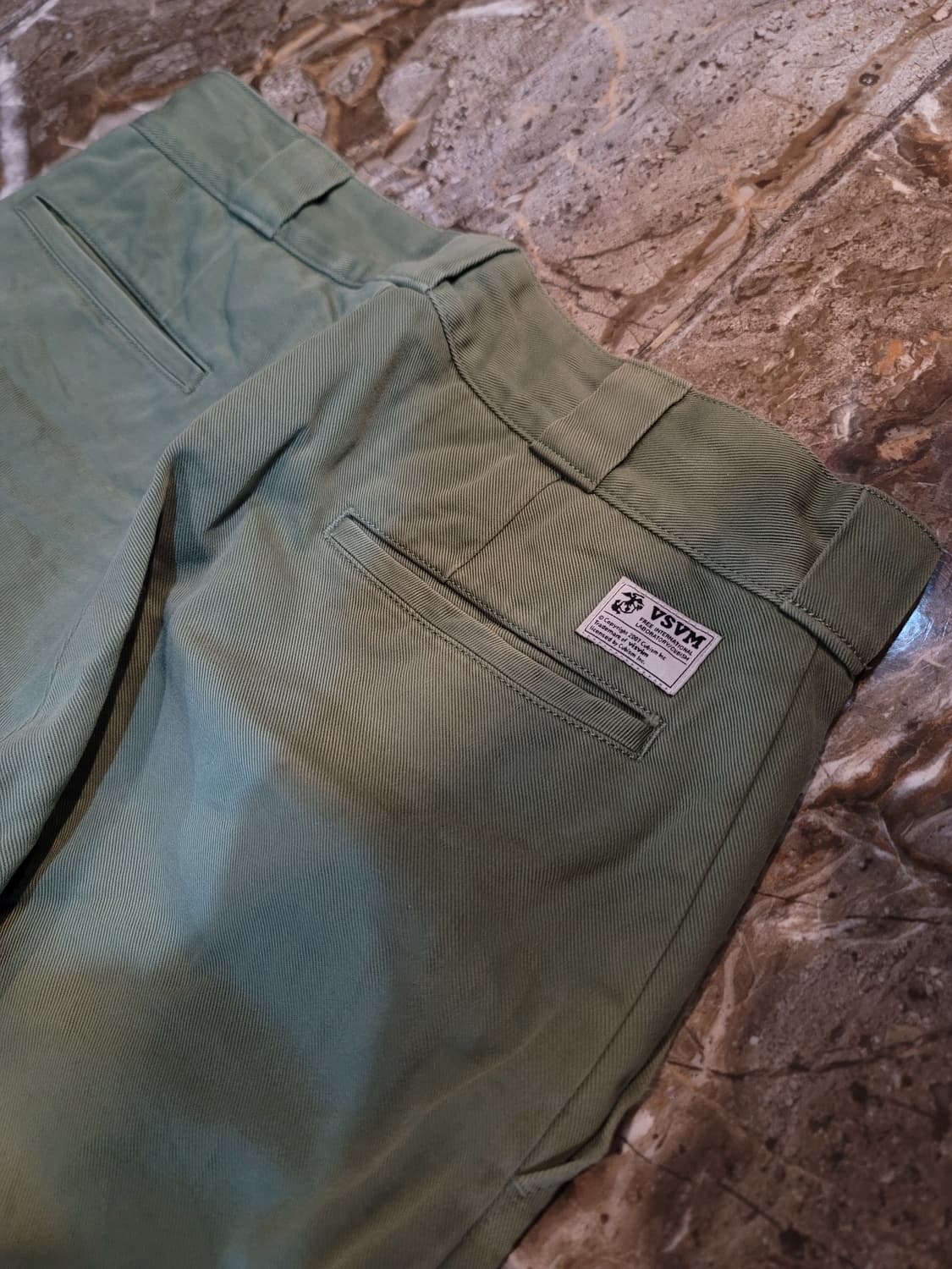 비즈빔 올리브 그린 색상 면바지 상품이미지3